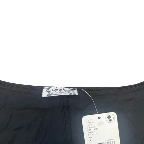 Free People Moonbeams  Lace Trim Satin Robe | Black | Size Small | NWT - Picture 11 of 13